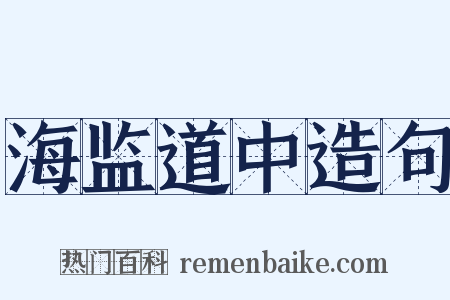 海监道中造句是什么意思的图片